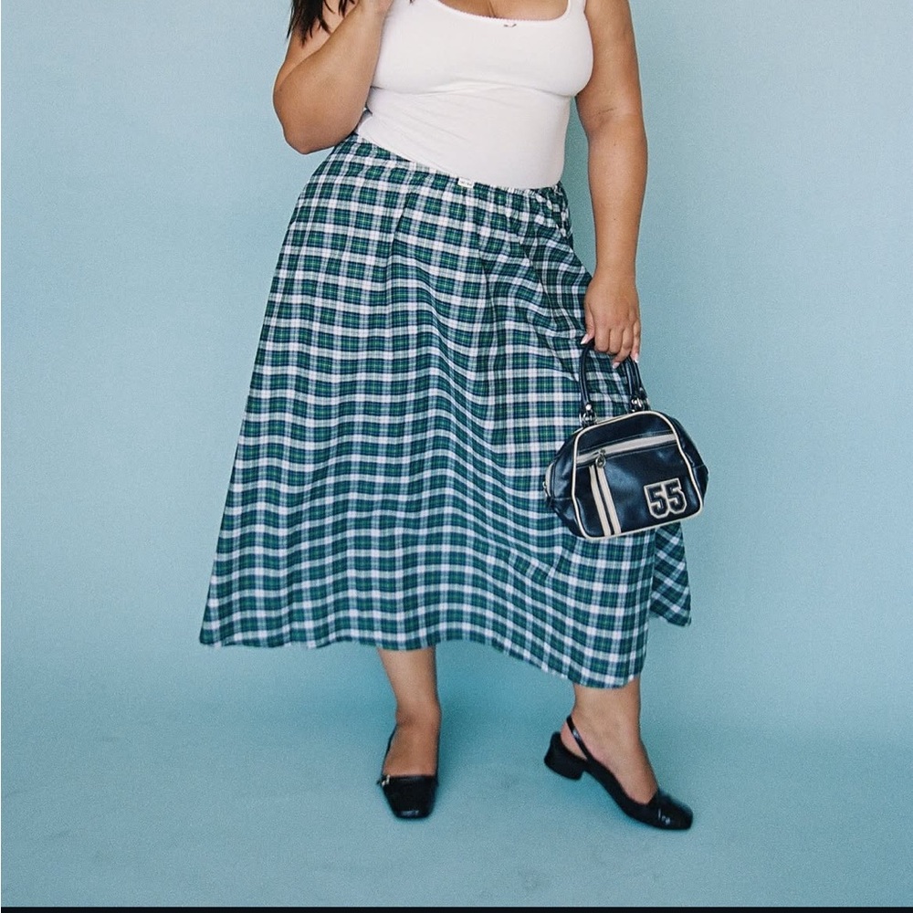 Rat Boi Dream Skirt in Kelly Plaid
